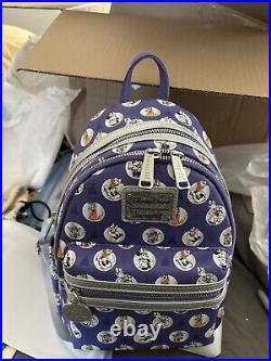 2023 Disney 100th 100 Anniversary Mickey Platinum Purple Loungefly Backpack Bag