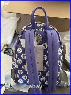 2023 Disney 100th 100 Anniversary Mickey Platinum Purple Loungefly Backpack Bag