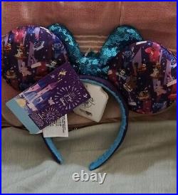 2023 Disney Parks Joey Chou Castle Magic Kingdom Loungefly Backpack and ears