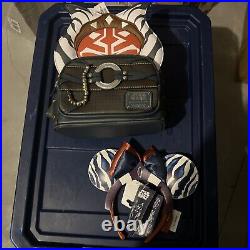 2023 Disney Parks Star Wars Ahsoka Tano Loungefly Mini Backpack & Ears New