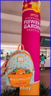 2024 Disney EPCOT Loungefly Flower And Garden Festival Backpack Orange Bird NWT