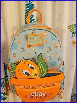 2024 Disney EPCOT Loungefly Flower And Garden Festival Backpack Orange Bird NWT