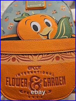 2024 Disney EPCOT Loungefly Flower And Garden Festival Backpack Orange Bird NWT