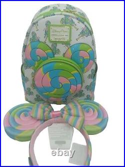 2024 Disney Parks Eats Collection Lollipop Loungefly Backpack & Ears Combo