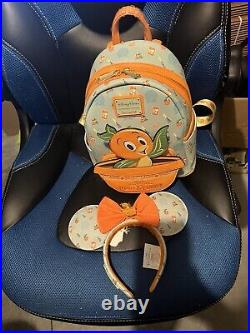 2024 Disney Parks Epcot Flower & Garden Orange Bird Loungefly Backpack & EARS