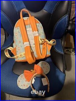 2024 Disney Parks Epcot Flower & Garden Orange Bird Loungefly Backpack & EARS