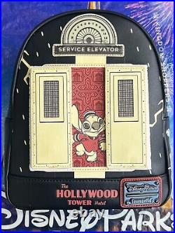 2024 Disney Parks Loungefly Tower Of Terror Hollywood Hotel Stitch Mini Backpack