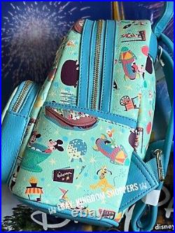 2024 Disney Parks WDW Play In The Parks Mickey Mouse AOP Loungefly Mini Backpack