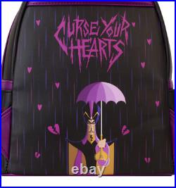 2pc Loungefly Disney VILLAINS CURSE YOUR HEARTS Backpack + Wristlet Wallet