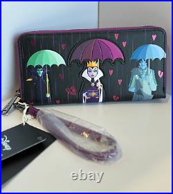 2pc Loungefly Disney VILLAINS CURSE YOUR HEARTS Backpack + Wristlet Wallet