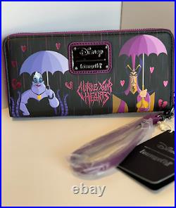 2pc Loungefly Disney VILLAINS CURSE YOUR HEARTS Backpack + Wristlet Wallet