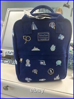 50th Anniversary Loungefly Disney Canvas Backpacks NWT In Original Packaging