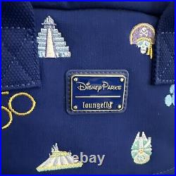 50th Anniversary Loungefly Disney Parks Embroidery Canvas Backpack EUC LN