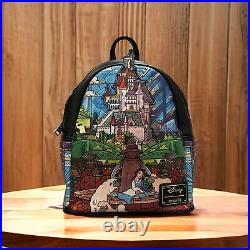 Collectible Loungefly Disney Beauty And The Beast Backpack 3D castle