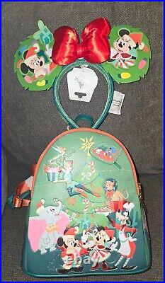 DISNEY CHRISTMAS GLOW in THE DARK Lounge fly Backpack 2023 + Christmas Ears