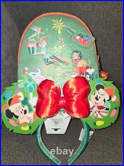 DISNEY CHRISTMAS GLOW in THE DARK Lounge fly Backpack 2023 + Christmas Ears