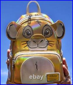 Disney100 Limited Edition Exclusive Platinum Simba Cosplay Mini Backpack In Hand