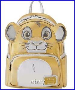 Disney100 Limited Edition Exclusive Platinum Simba Cosplay Mini Backpack In Hand