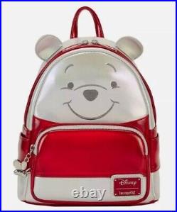 Disney 100 Limited Edition Exclusive Platinum Winnie Mini Backpack and Wallet