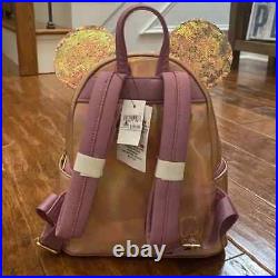 Disney 50th Anniversary EARidescent Iridescent Loungefly Pink Backpack Sequins