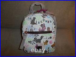 Disney Cats Sketch Dooney & Bourke Compact Backpack Nwt New 2021