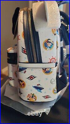 Disney Cruise Line DCL Ship Wish Mickey Minnie Backpack Bag Loungefly New