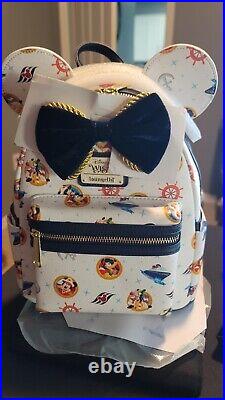 Disney Cruise Line DCL Ship Wish Mickey Minnie Backpack Bag Loungefly New