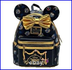 Disney Cruise Line DCL Wish Loungefly Backpack Bow Blue Gold Rapunzel 2023