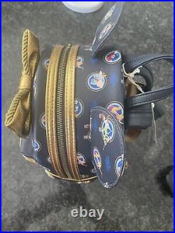 Disney Cruise Line DCL Wish Loungefly Backpack Bow Blue Gold Rapunzel 2023