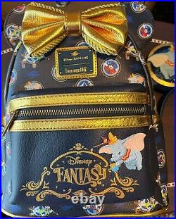 Disney Cruise Line FANTASY Loungefly Mini Dumbo Backpack with Matching Headband