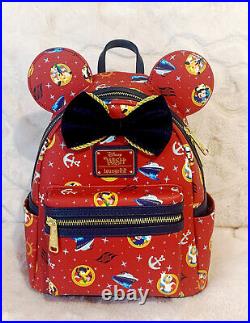 Disney Cruise Line Red AOP Mini Backpack Loungefly Amazon Exclusive