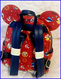 Disney Cruise Line Red AOP Mini Backpack Loungefly Amazon Exclusive