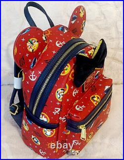 Disney Cruise Line Red AOP Mini Backpack Loungefly Amazon Exclusive