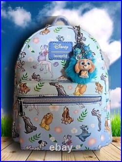 Disney Dogs Floral Loungefly Backpack And Hand Made Doorables Lady CHARM