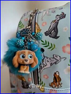 Disney Dogs Floral Loungefly Backpack And Hand Made Doorables Lady CHARM