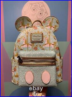 Disney King Arthur Carrousel Loungefly MMA Mickey's Main Attraction Backpack