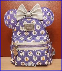 Disney Loungefly 100th Anniversary Mickey & Friends Platinum Backpack & Ears