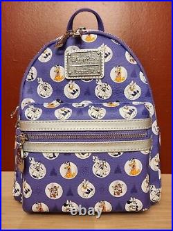 Disney Loungefly 100th Anniversary Mickey & Friends Platinum Backpack & Ears