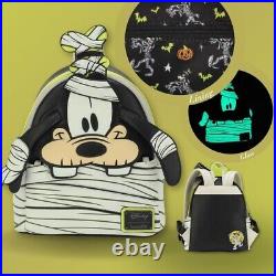 Disney Loungefly Backpack Goofy Mummy -GLOW IN THE DARK NEW