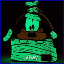 Disney Loungefly Backpack Goofy Mummy GLOW IN THE DARK RARE NEW