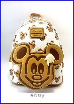 Disney Loungefly Backpack Mickey Waffle NEW