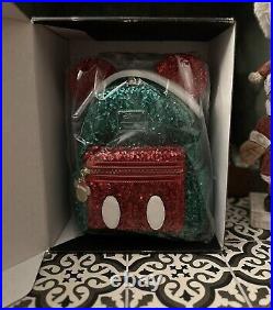 Disney Loungefly Mickey Christmas Sequin Backpack Brand New