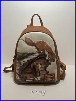 Disney Loungefly Mini Backpack The Fox and The Hound Leather USED