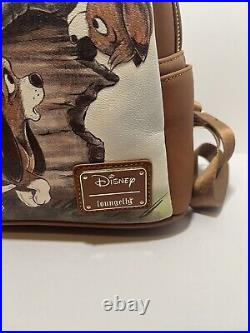 Disney Loungefly Mini Backpack The Fox and The Hound Leather USED