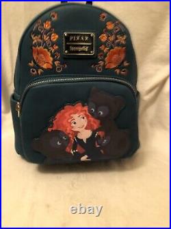 Disney Loungefly Pixar Brave Merida & Triplets Brother Bears Mini Backpack New