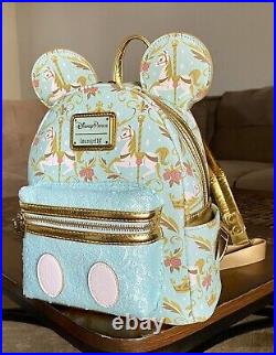 Disney Loungefly Prince Charming Regal Carrousel Backpack And Matching Ears