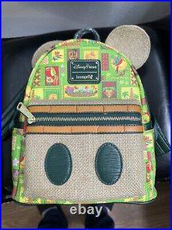 Disney Mickey Mouse Main Attraction Enchanted Tiki Room Loungefly Mini Backpack