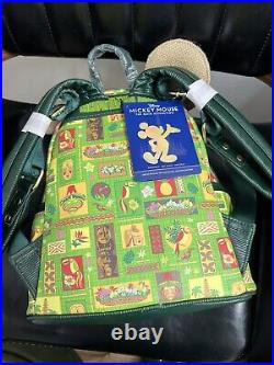 Disney Mickey Mouse Main Attraction Enchanted Tiki Room Loungefly Mini Backpack