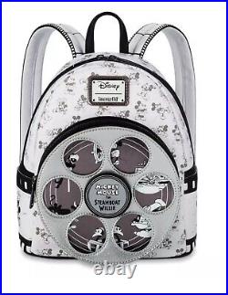 Disney Mickey Mouse Steamboat Willie Loungefly Mini Backpack Disney100 New