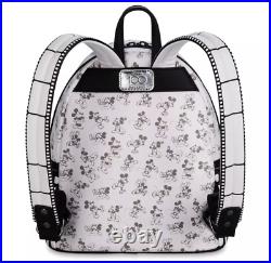 Disney Mickey Mouse Steamboat Willie Loungefly Mini Backpack Disney100 New